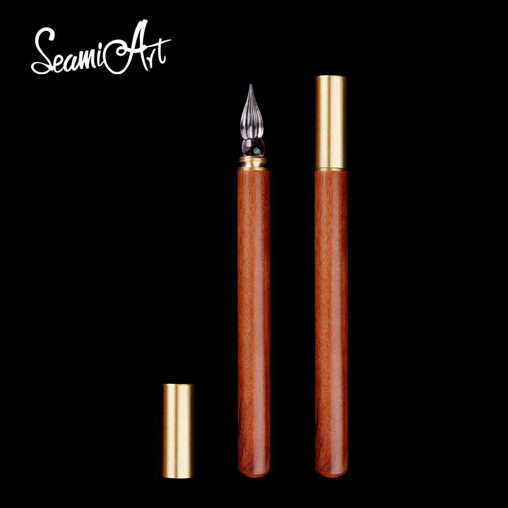 Stationery Warehouse - SeamiArt 1pc Wood Handle Glass Dip