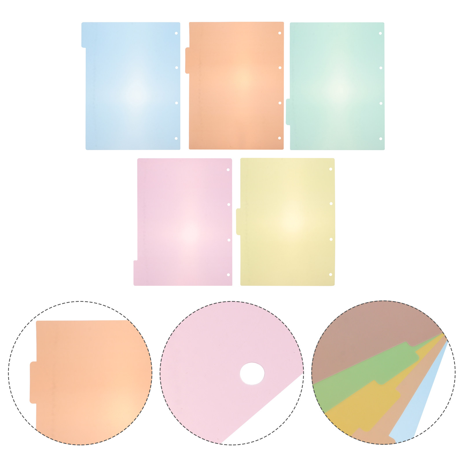 Index Tab Divider - 10Pcs Multicolor Plastic Index Divider Tabs