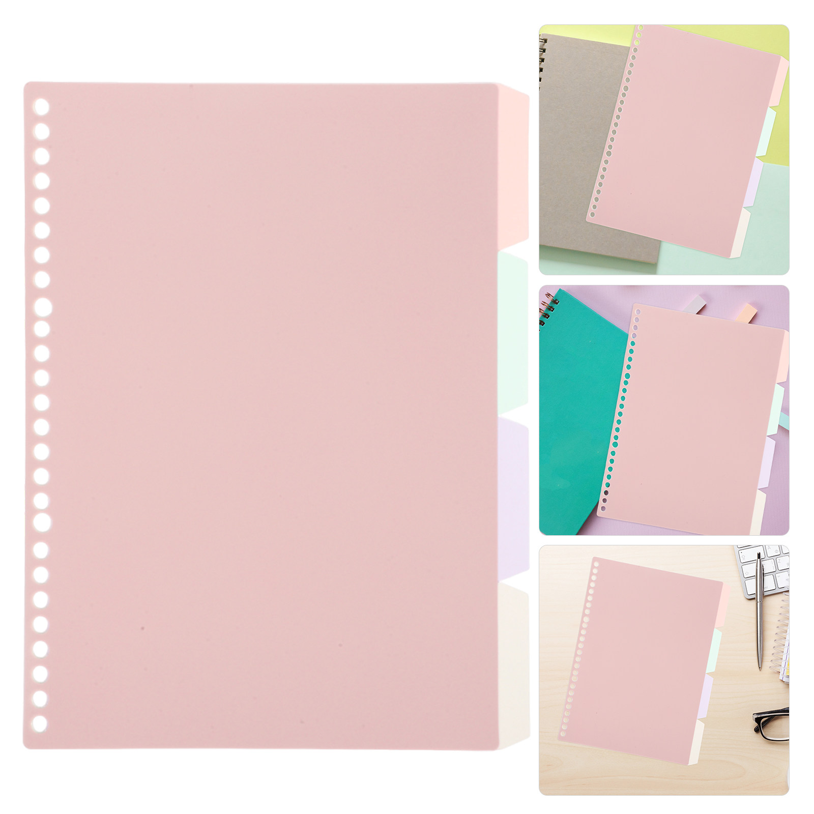 Index Tab Divider - 15Sets Mushroom Hole Plastic Index Dividers