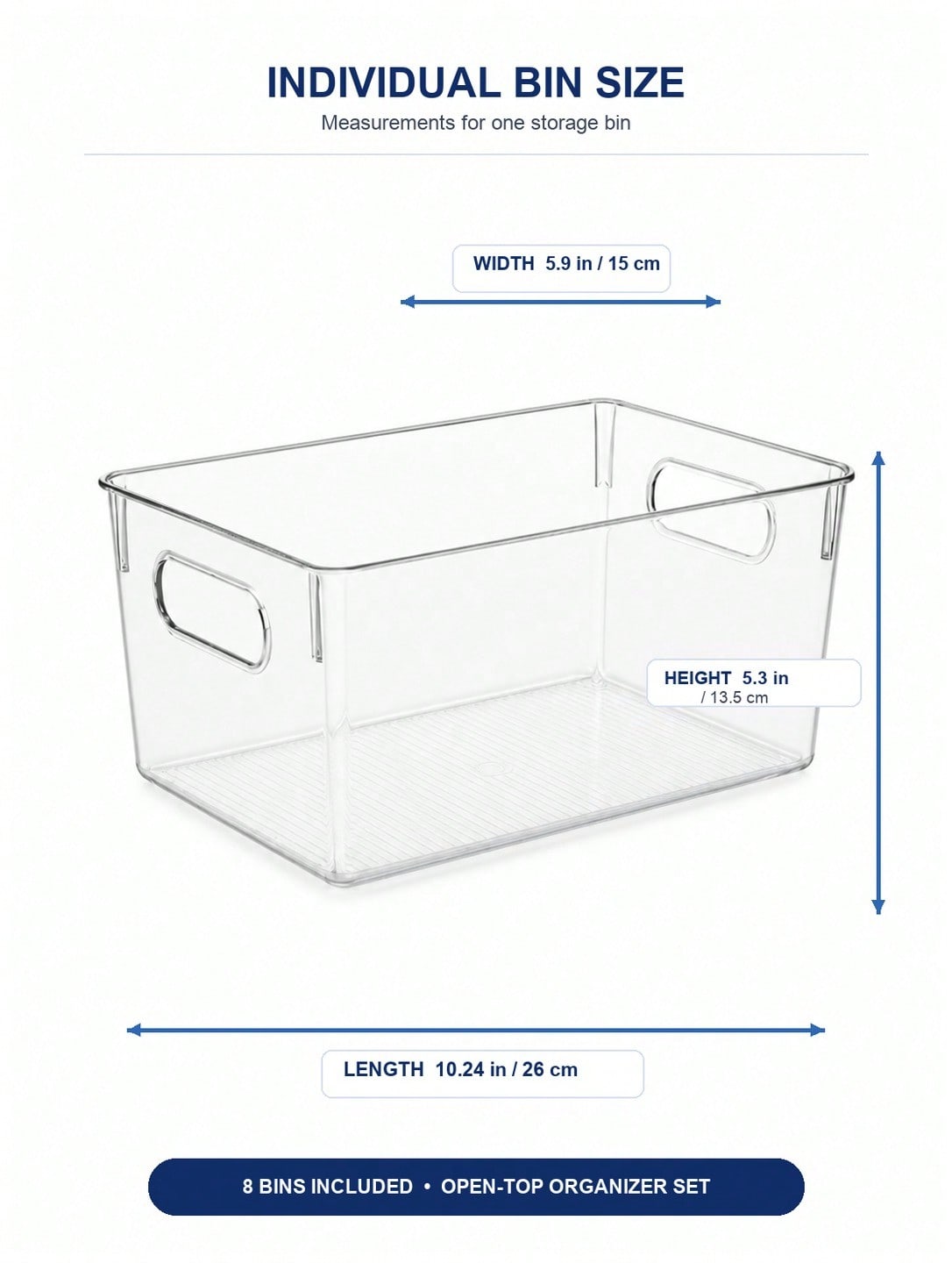 8-Pack Clear Storage Bins with - Stationery Warehouse review and price