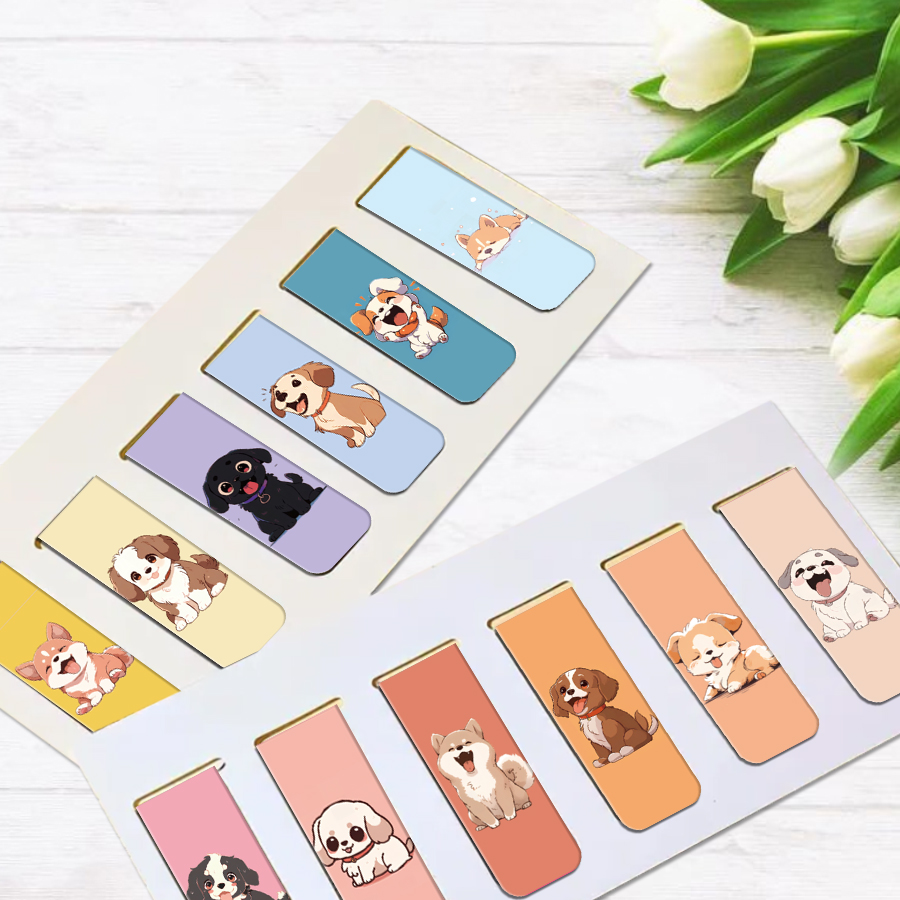 12 Pcs Cartoon Puppy Magnetic  - Bookmark Magnetic Clip review and price