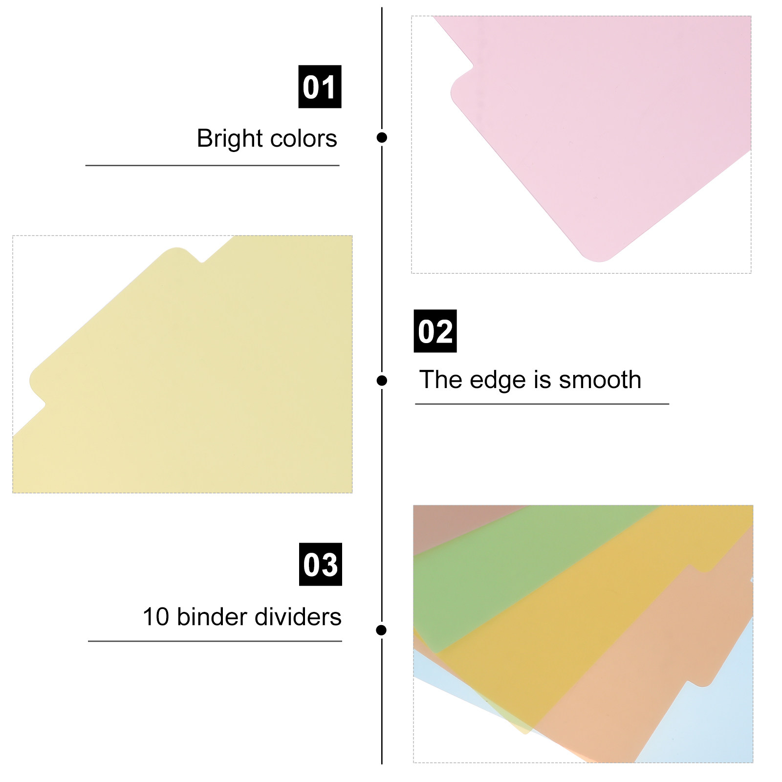 10Pcs Colorful Plastic Index D - Index Tab Divider review and price