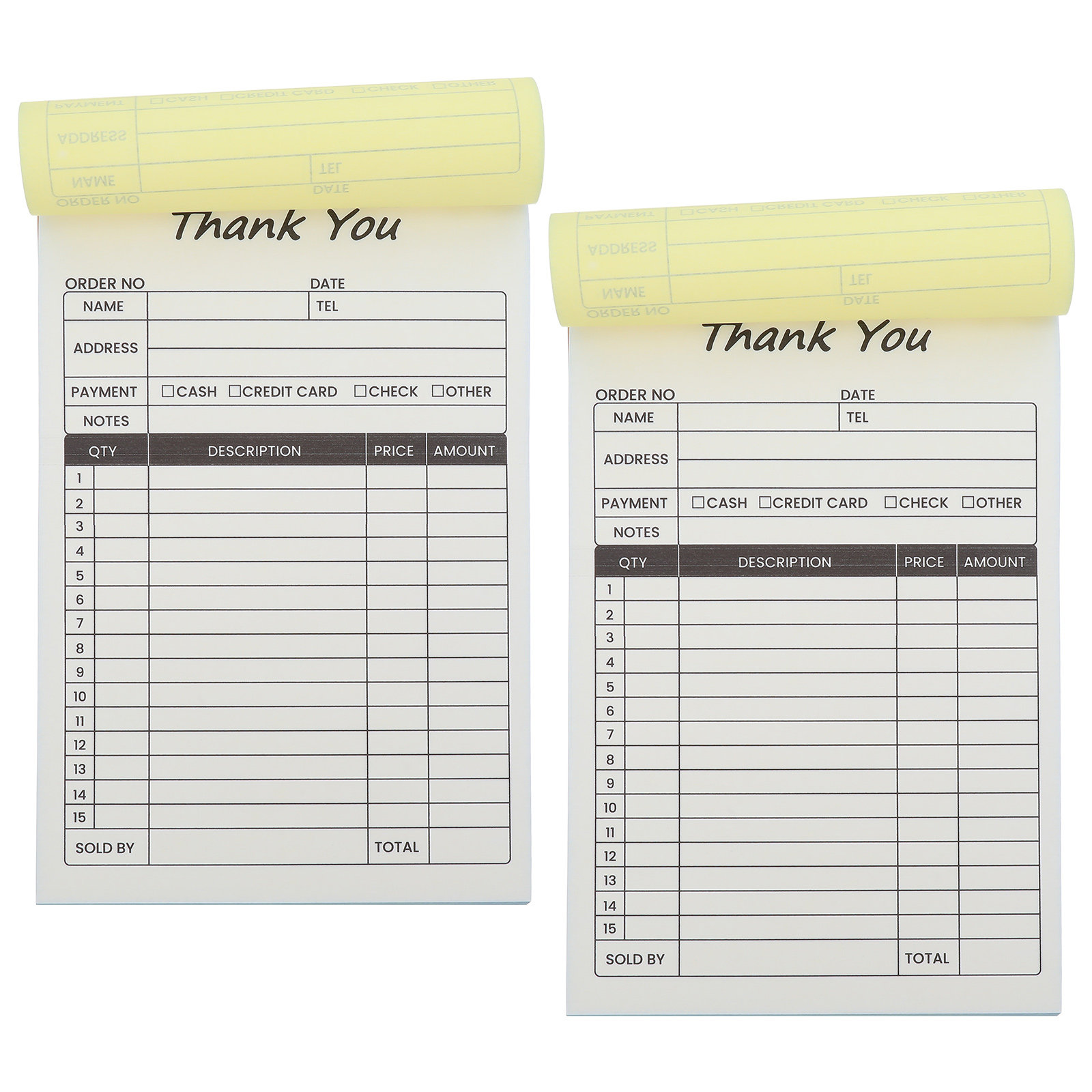 2Pcs Order Invoice Receipt Boo - Carbon Copy Book review and price