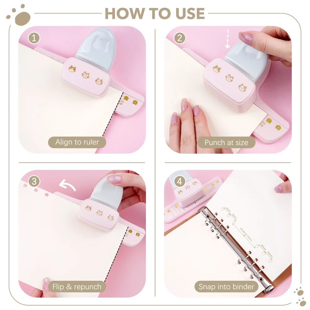 Cute Cat Head 3-Hole Punch for - Paper Punch 3 Hole review and price
