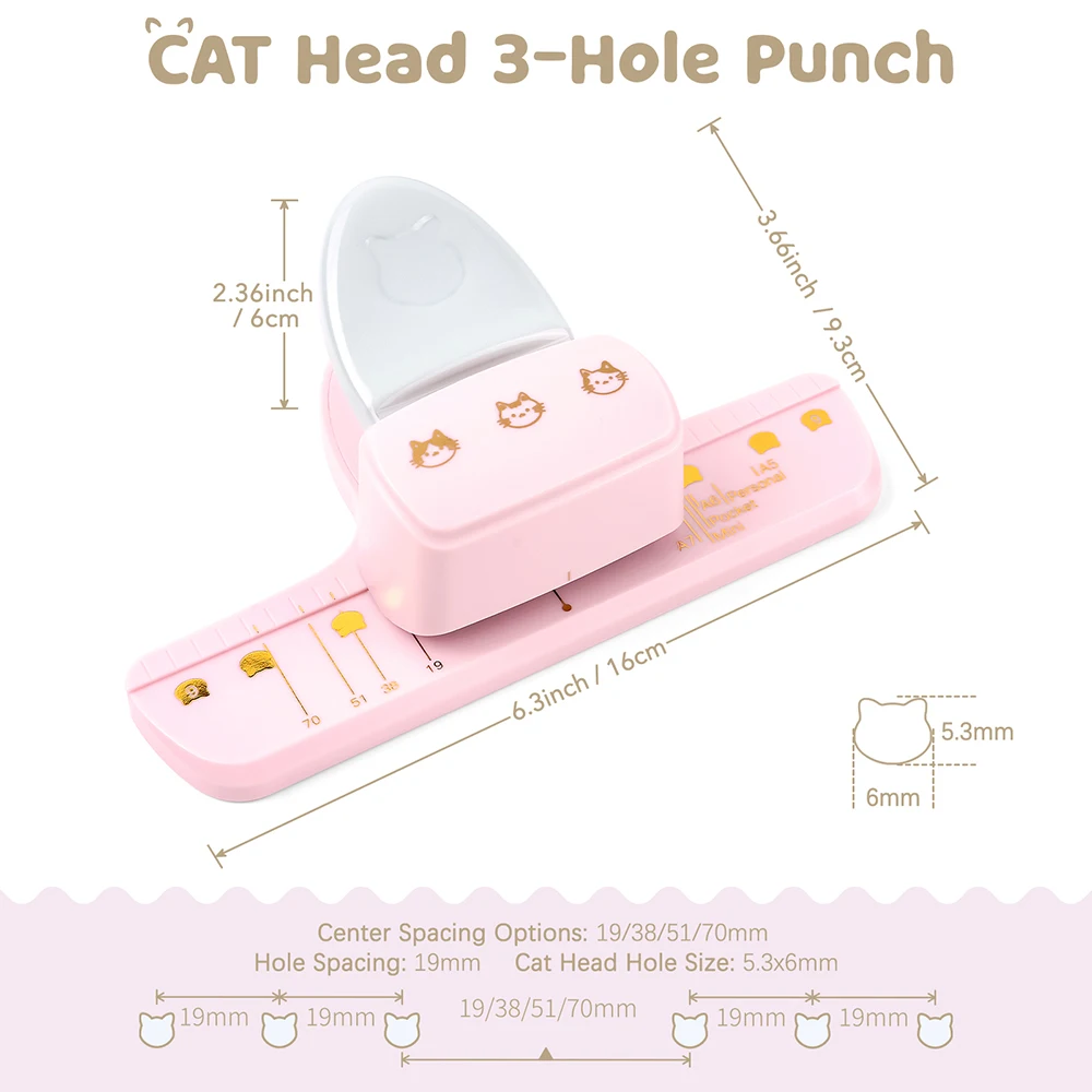 Cute Cat Head 3-Hole Punch for - Paper Punch 3 Hole review and price