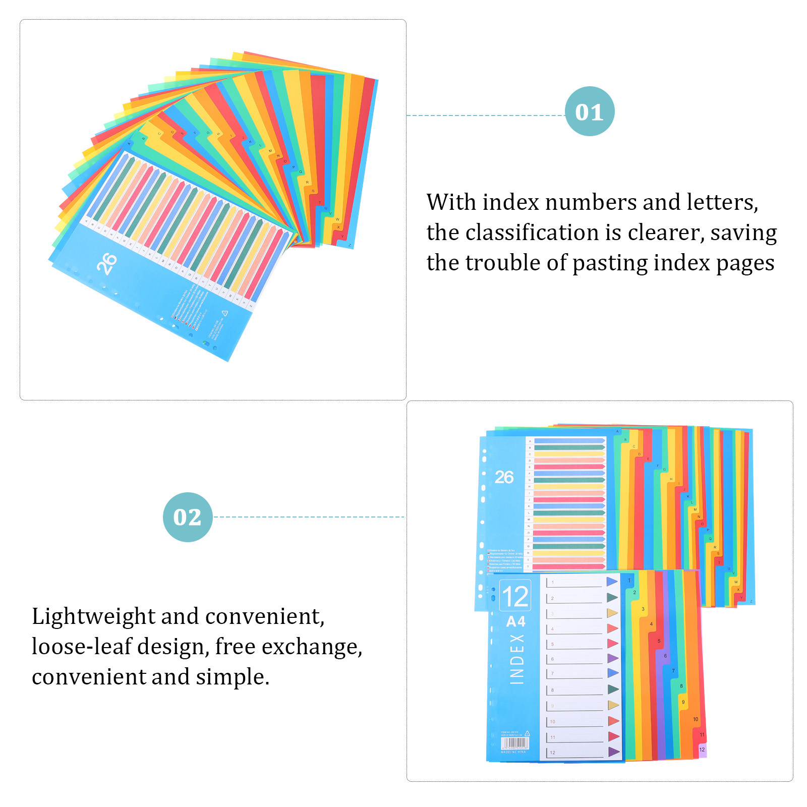 38Pcs Smooth Finish Colored In - Index Tab Divider review and price